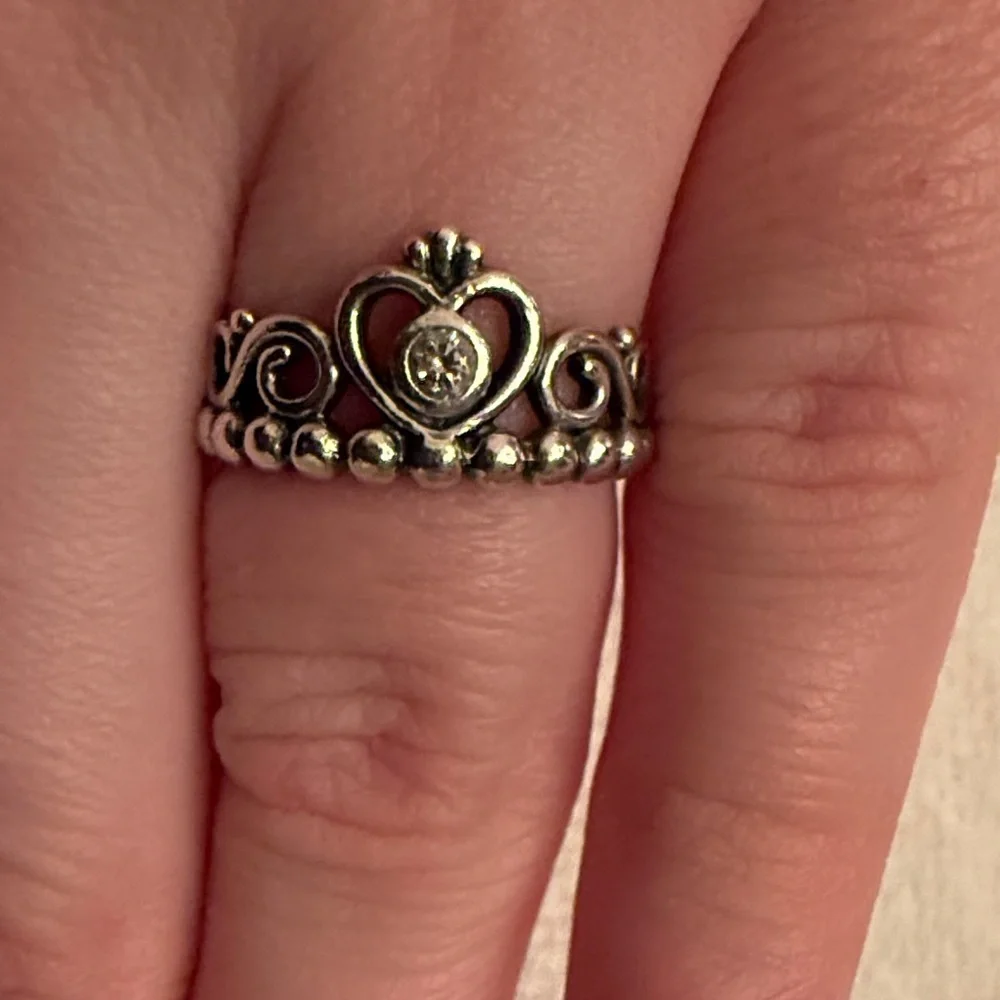 Pandora Silver Princess Tiara Ring